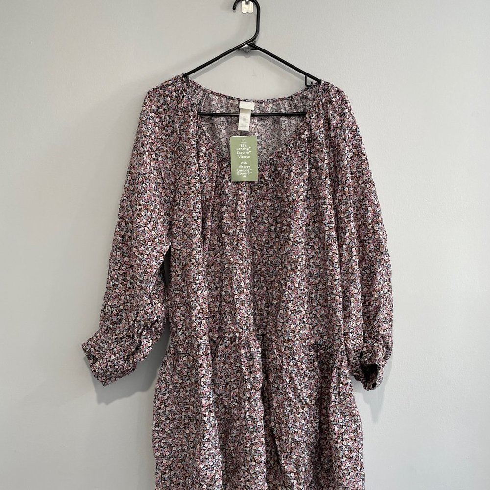 H&M Women's Floral Blouse Size M, BNWT - Picture 2 of 8